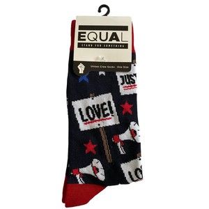 EQUAL Stand For Something One Pair Love Justice Crew Socks Unisex